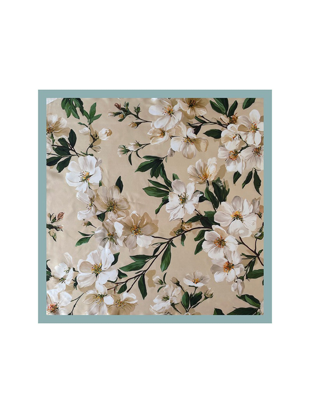 Scarvii - Elegant Floral Petal Pattern Square Scarf