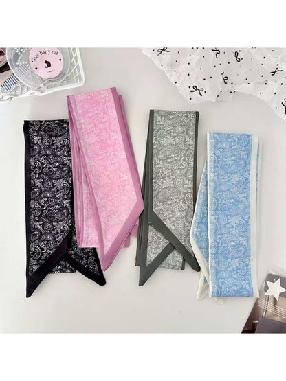 Scarvii Soft Paisley Print Skinny Scarf