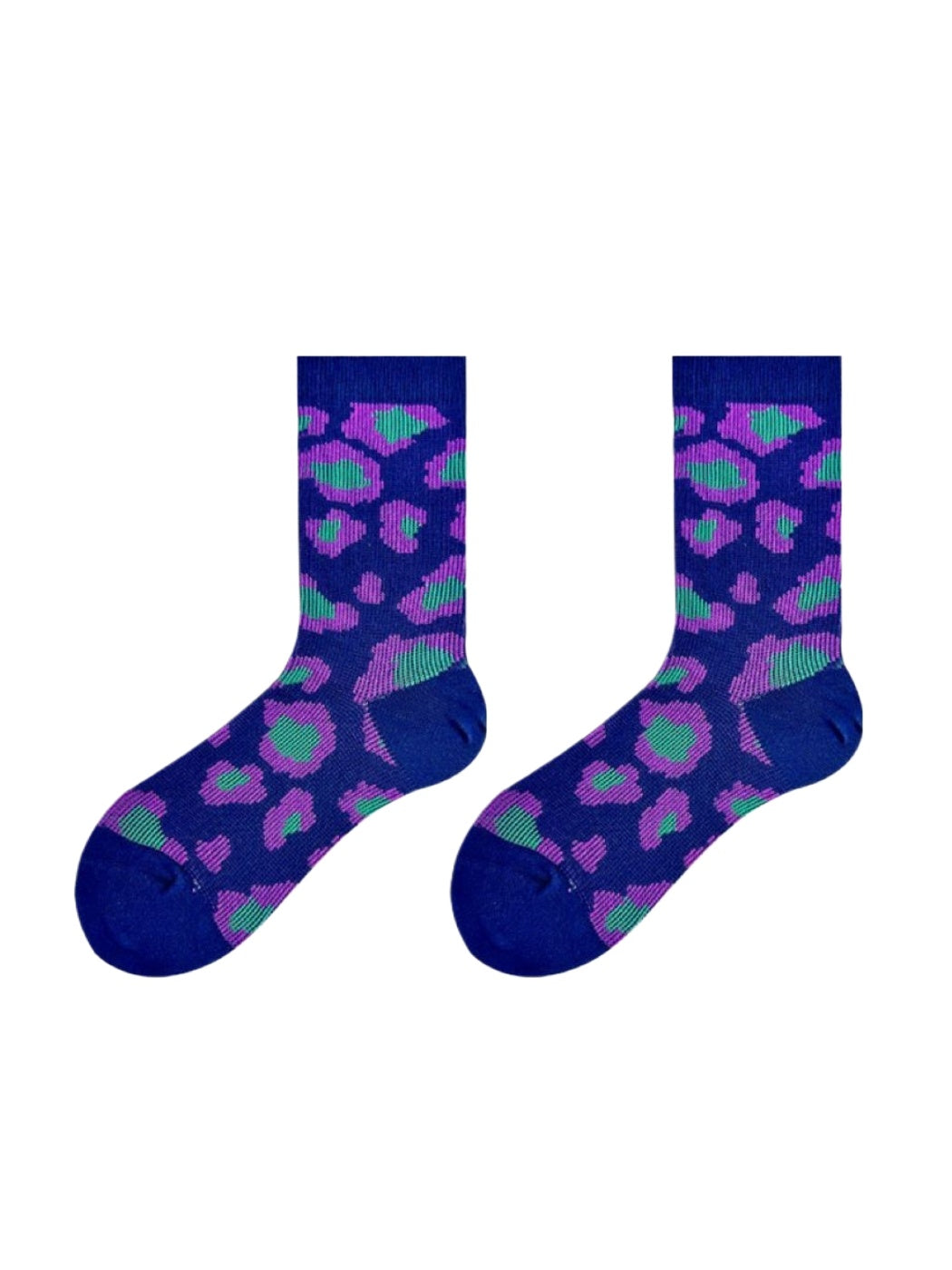 Rufia – Colorful Leopard Print Crew Socks