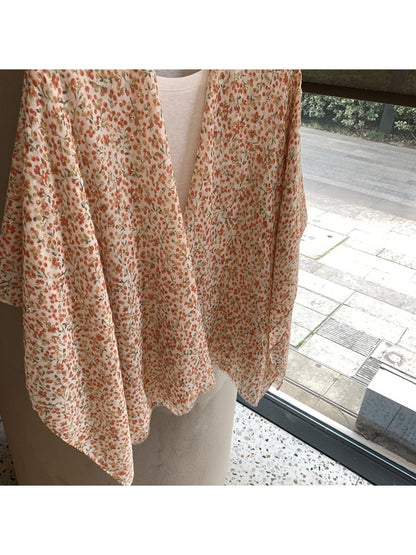 Scarvii - Ditsy Floral Long Layering Shawl Scarf