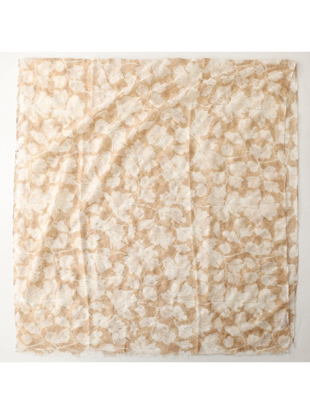 Scarvii - Gold Foil Scarf & Shawl with Floral Print