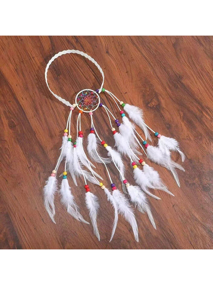 Hairish - Colorful Feather Tassel Hair Headpiece