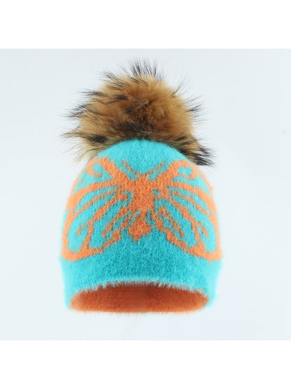 Haila - Winter Butterfly Pattern Beanie