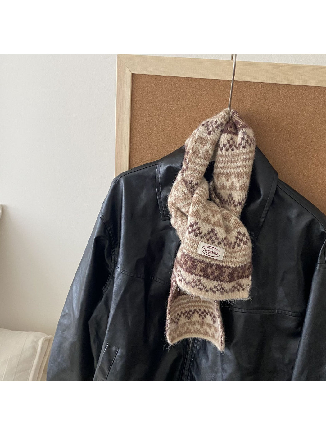 Scarvii - Fair Isle Knit Short Scarf