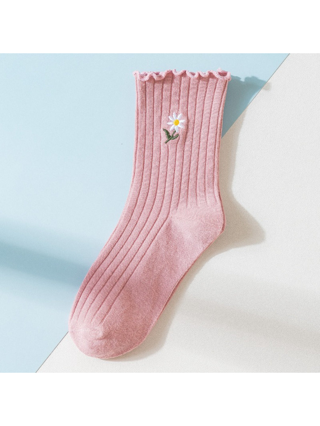 Rufia - Floral Daisy Detail Soft Ribbed Crew Socks product image 10