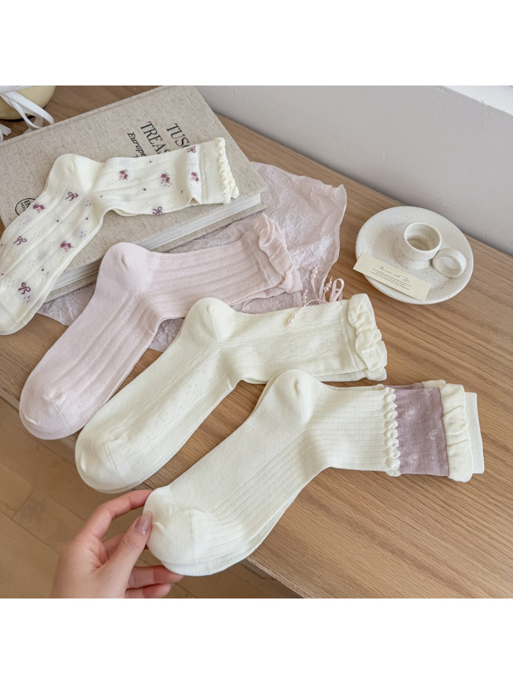 Rufia - Sweet Lace Trim Crew Socks product image 2