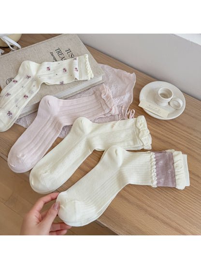 Rufia - Sweet Lace Trim Crew Socks product image 2