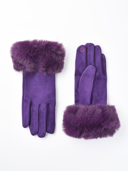 Gloving - Women's Faux Fur-Cuff Winter Gloves