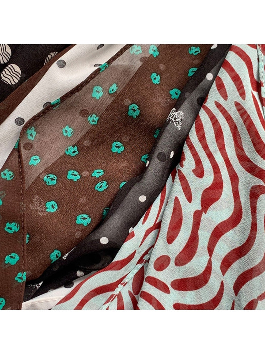 Scarvii - Vintage Classic Spot Print Long Scarf Headband