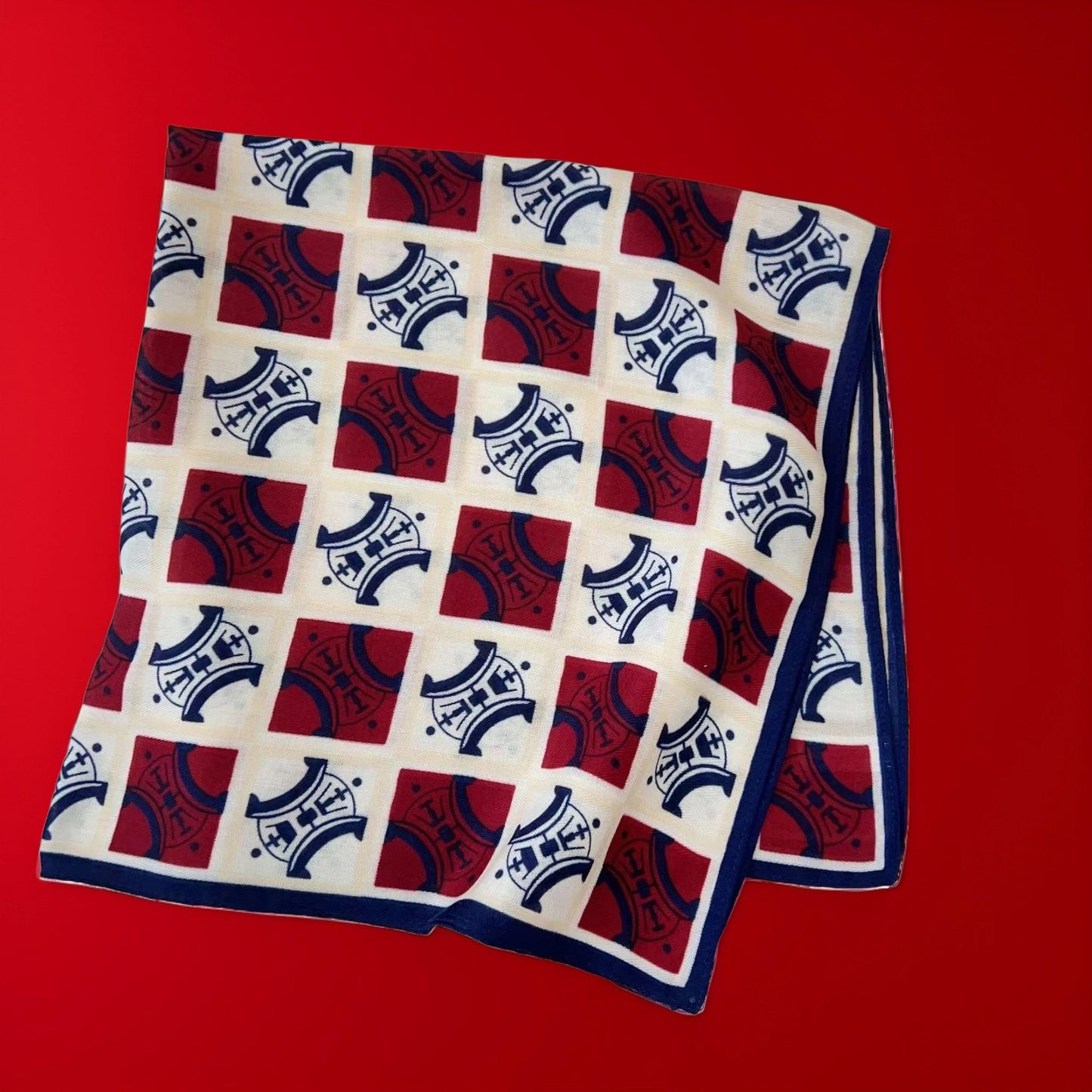 Scarvii - Letter Print Checkered Scarf