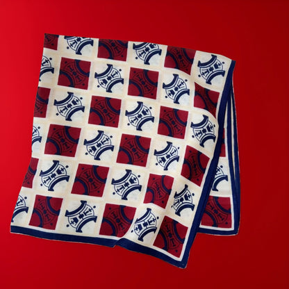 Scarvii - Letter Print Checkered Scarf