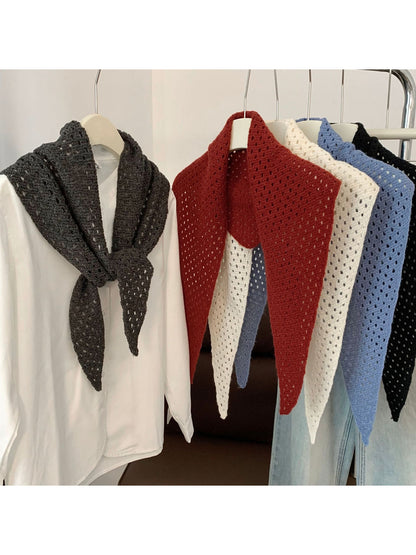 Scarvii - Mesh Knit Triangle Scarf