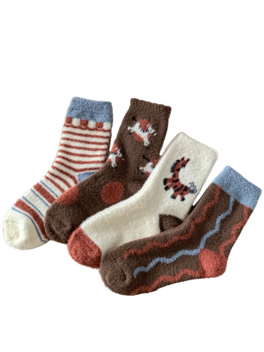 Rufia - Cozy Animal Pattern Crew Socks