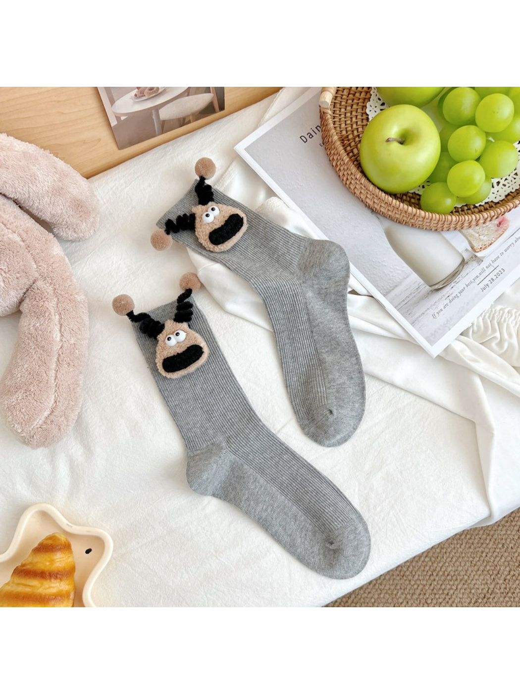 Rufia - Cute Plush Monster Cozy Socks