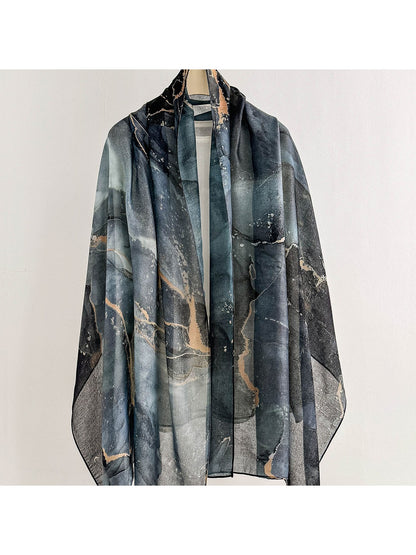 Scarvii - Flowing Floral Print Summer Wrap Scarf