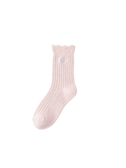 Rufia – Bow & Heart Embroidered Winter Socks