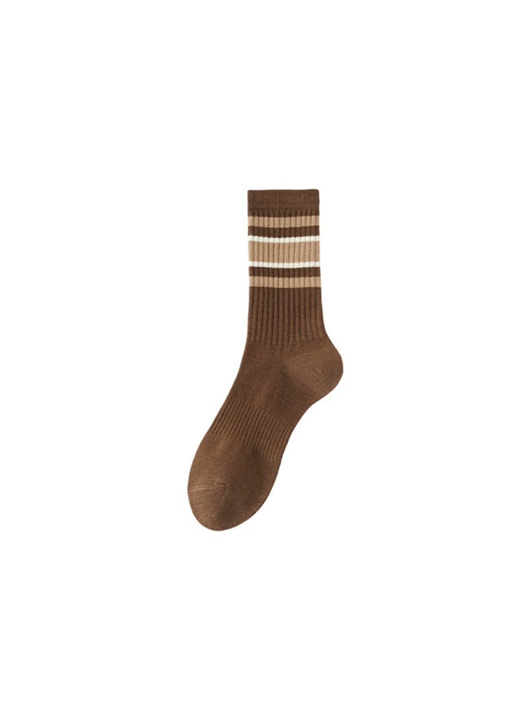 Rufia - Neutral Stripe Ribbed Crew Socks product image 5