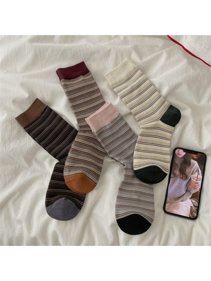 Rufia - Retro Thin Stripe Crew Socks