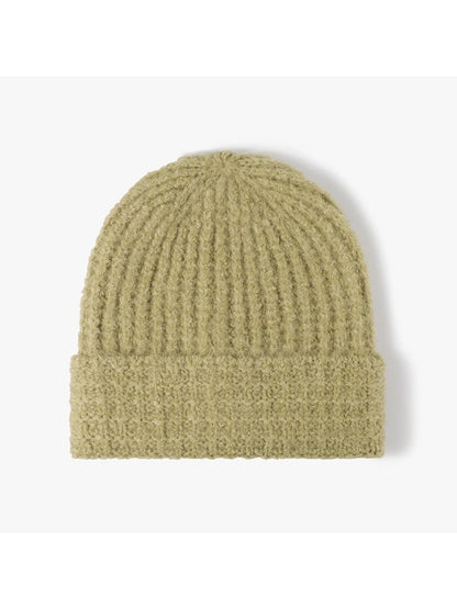 Haila - Textured Ribbed Cuffed Knit Beanie