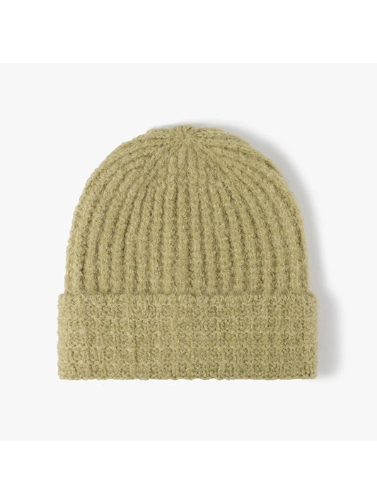 Haila - Textured Ribbed Cuffed Knit Beanie