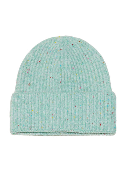 Haila Speckled Ribbed Knit Beanie