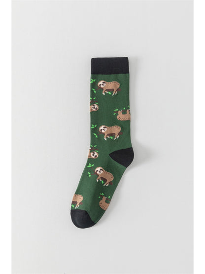 Rufia Playful Sloth Pattern Crew Socks product image 6