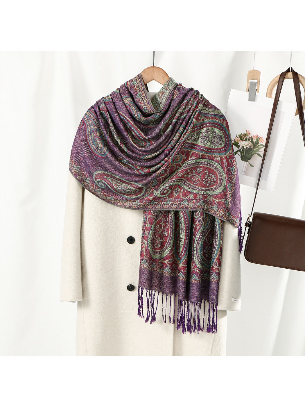 Scarvii - Bohemian Paisley Tassel Scarf