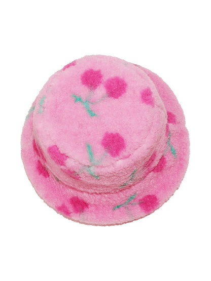 Haila Fuzzy Pink Bucket Hat
