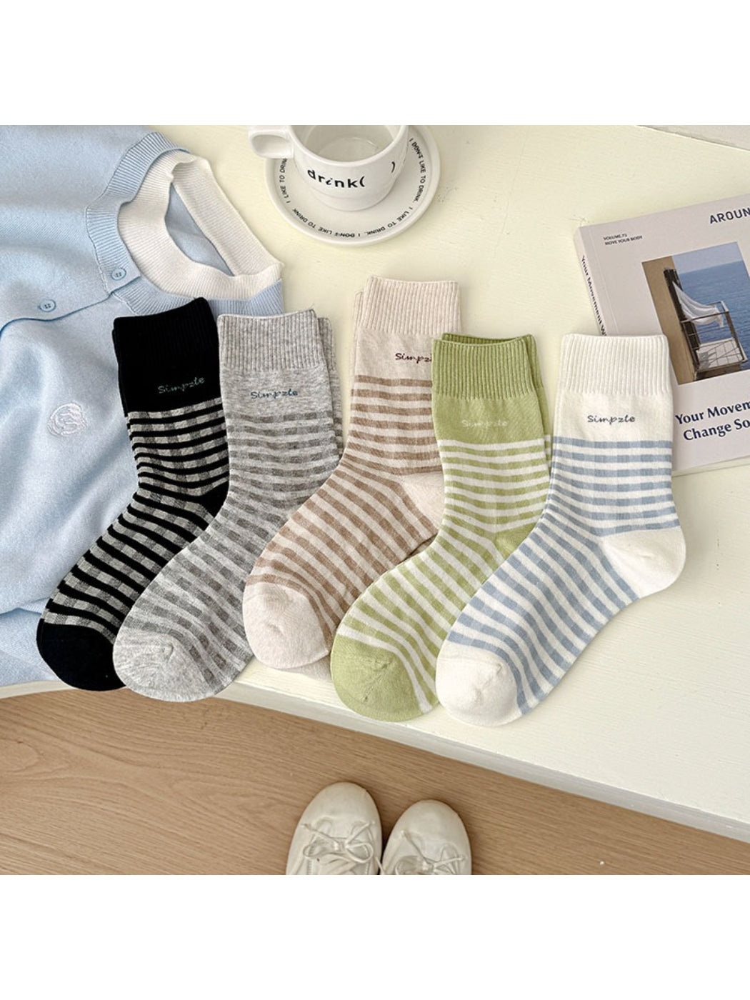 Rufia - Fine Stripe Crew Socks product image 3