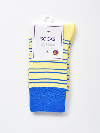 Rufia - Contrast Stripe Mid-Calf Socks