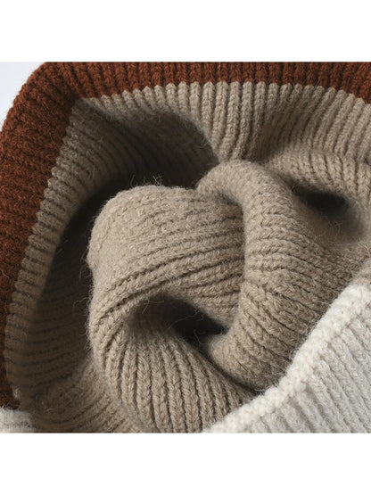 Haila - Colorblock Single-Layer Knit Beanie