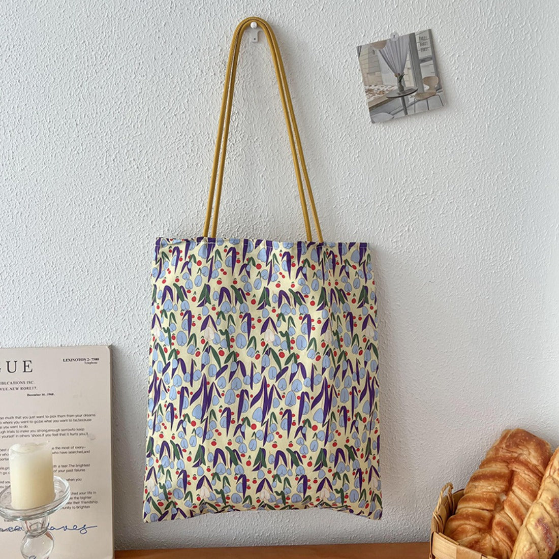 Cosbai - Floral Medium Tote Bag