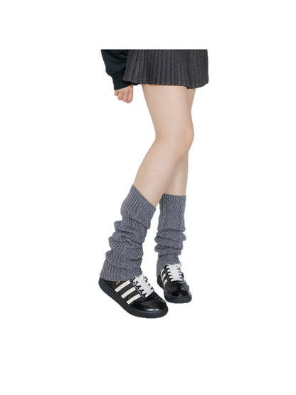 Cozyra - Jacquard Grid Slouchy Leg Warmer