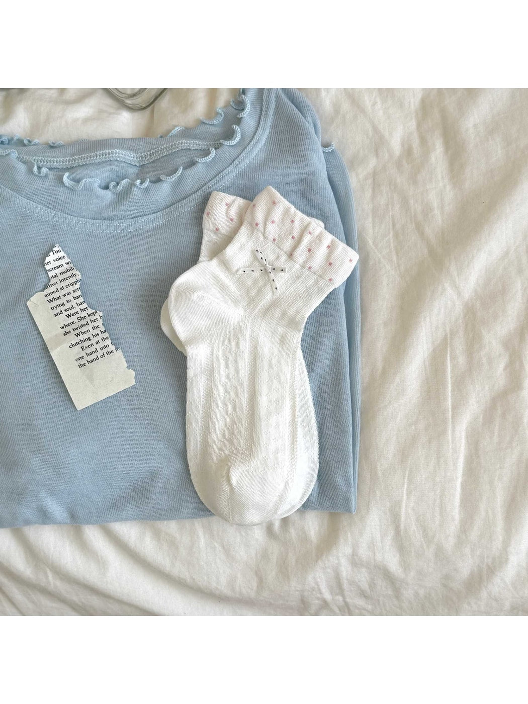 Rufia - Sweet Bow Polka Dot Ankle Socks