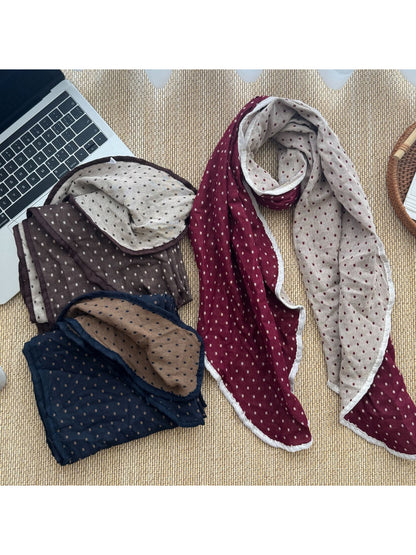 Scarvii - Polka Dot Printed Long Scarf