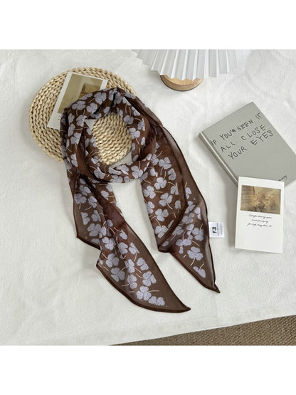 Scarvii - Printed Long Narrow Neck Scarf
