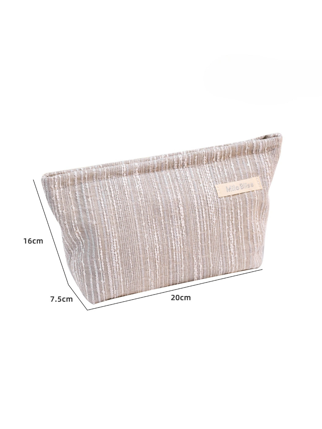 Close-up of Cosbai Classic Daily Cosmetic Bag showing texture and material finish