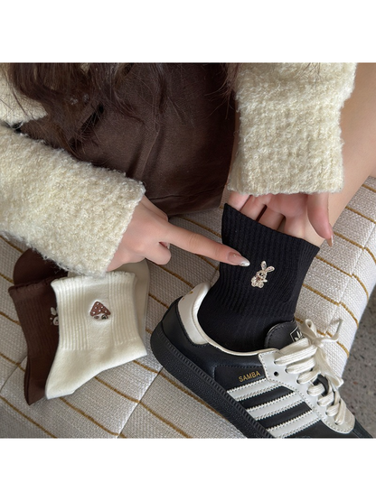 Rufia - Casual Cute Cozy Crew Socks