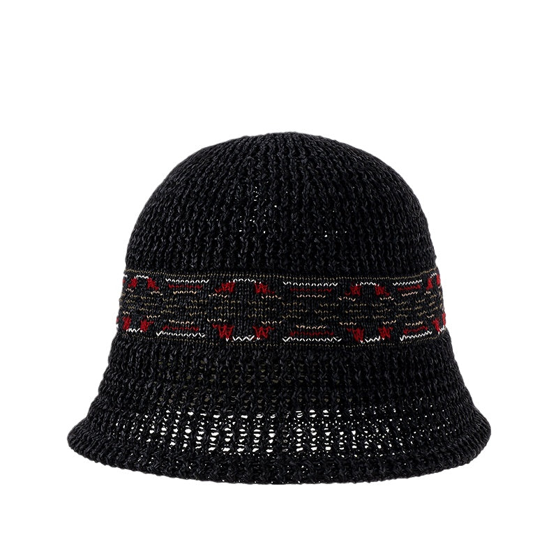Back view of Haila open weave summer hat showing the hat’s shape