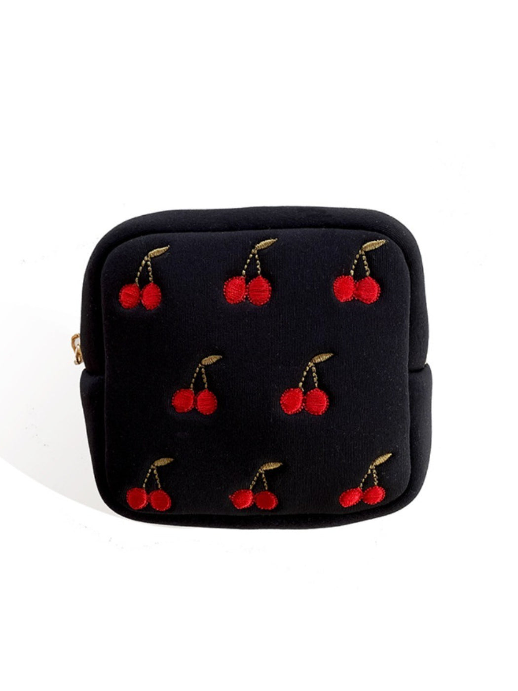 Cosbai - Compact Pouch with Cherry Print for Women