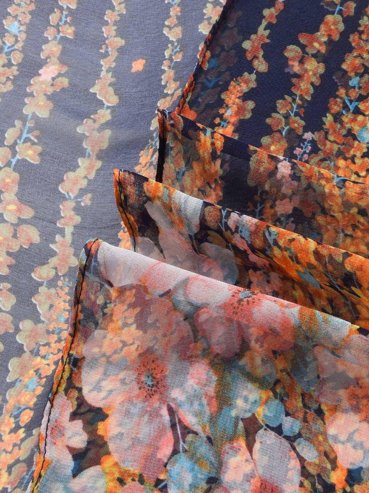 Scarvii - Floral Print Scarf - Lightweight & Elegant