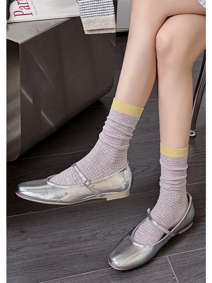 Rufia - Soft Textured Grid Crew Socks product image 7