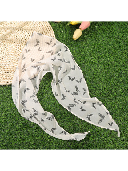 Scarvii Sheer Butterfly Print Hair Scarf