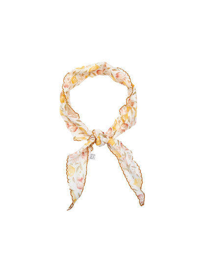 Scarvii - Bright Floral Printed Decorative Triangle Bandana