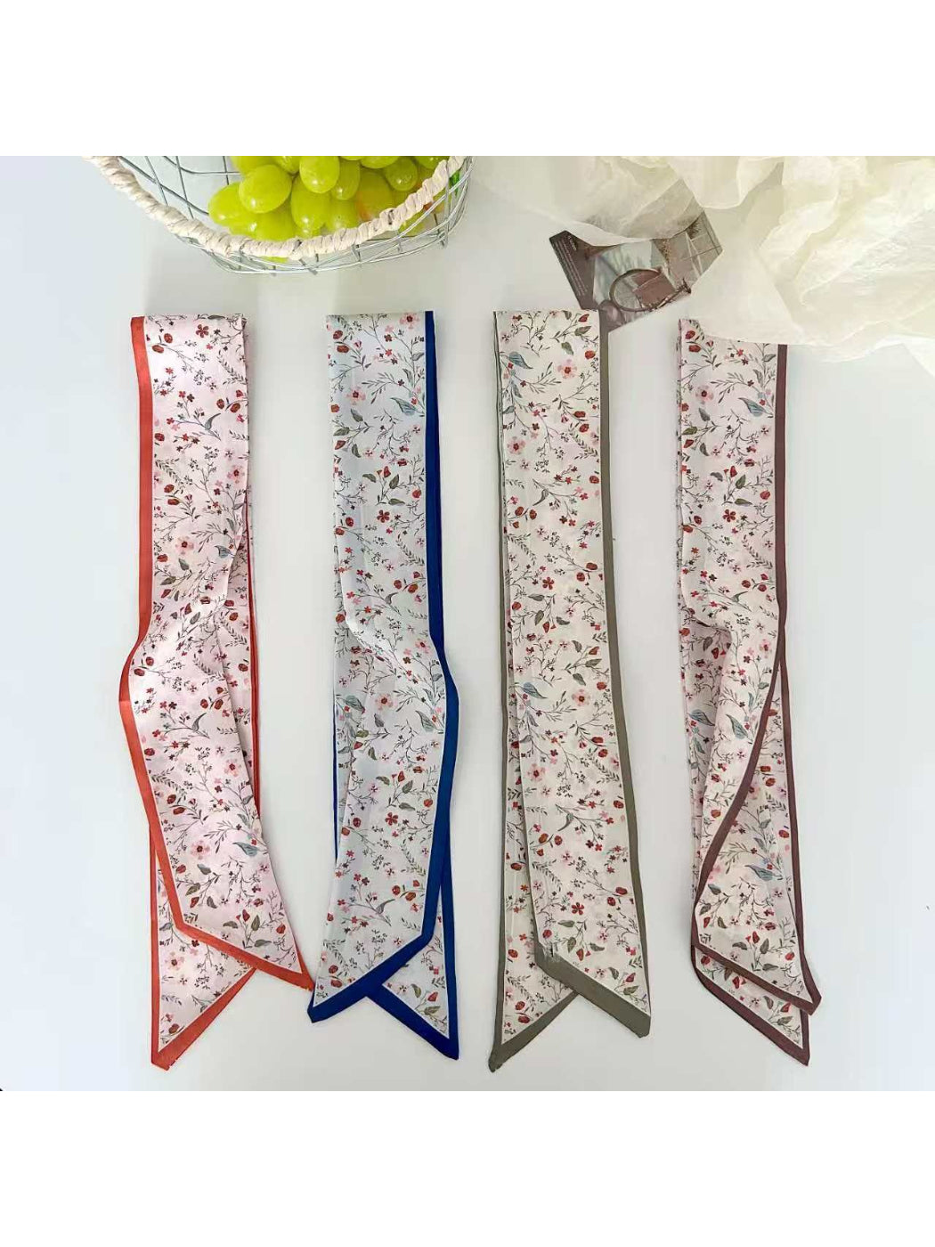 Scarvii Wildflower Border Skinny Scarf