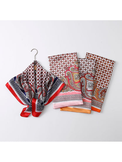 Scarvii - Paisley Border Printed Square Scarf