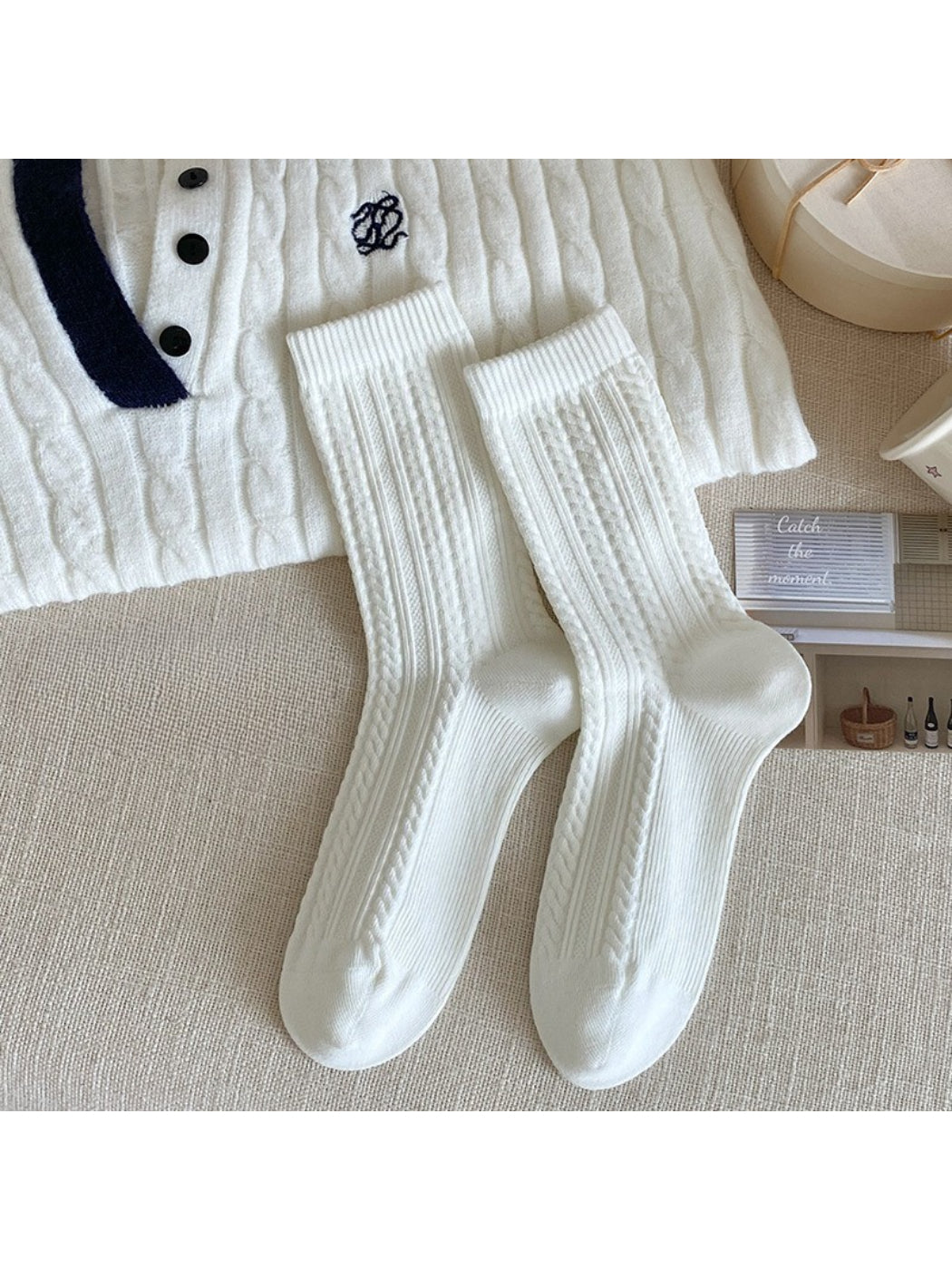 Rufia Textured Knit Crew Socks product image 7