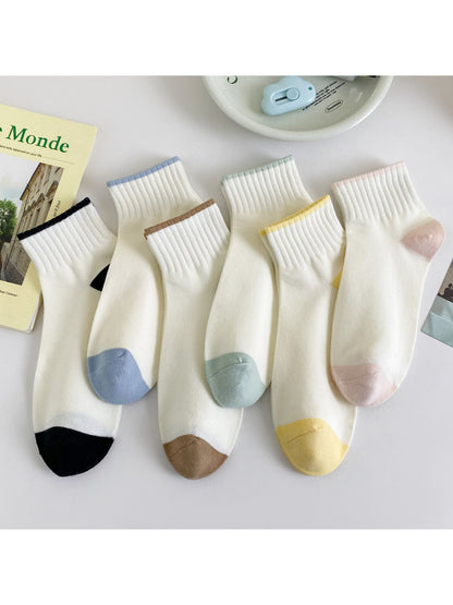 Rufia - Contrast Tip Ribbed Crew Socks product image 1