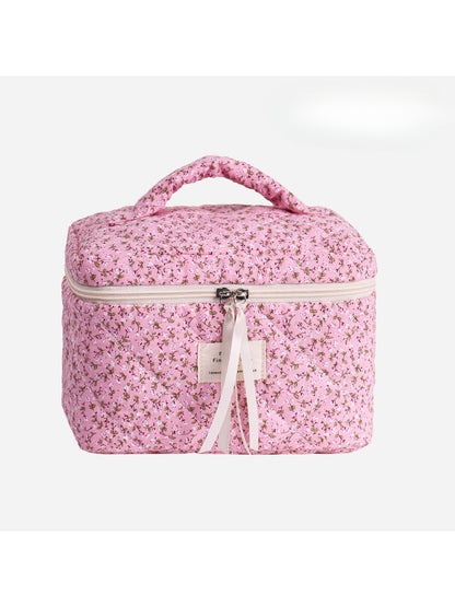 Cosbai - Floral Travel Makeup Organizer Case detail view 3