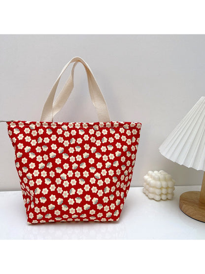 Cosbai cute animal print lunch tote bag displayed on white surface